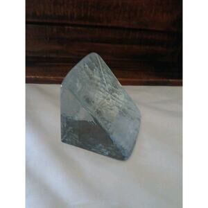 BLENKO CRYSTAL PIE SLICE PAPERWEIGHT
